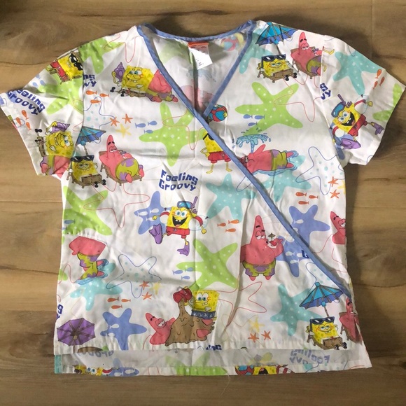 SpongeBob Squarepants scrub top - Picture 1 of 3